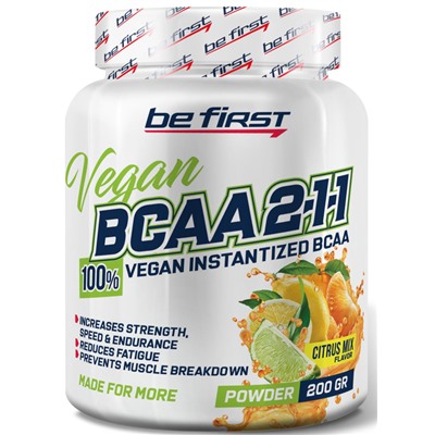 Be First BCAA 2:1:1 VEGAN instantized powder 200 г