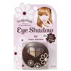 Тени для век четырехцветные Dolly Wink Eye Shadow, тон 02 (розовый и коричневый), KOJI HONPO  20 г