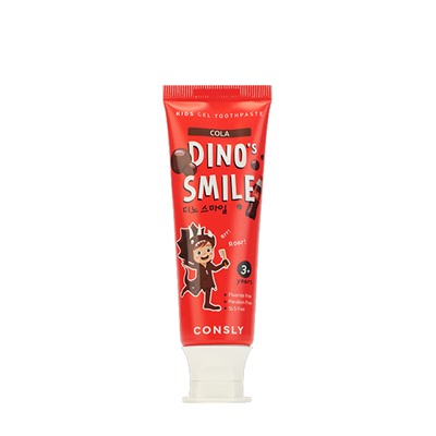 Паста зубная гелевая детская  с ксилитом и вкусом колы, Dino's Smile, Consly, 60 г