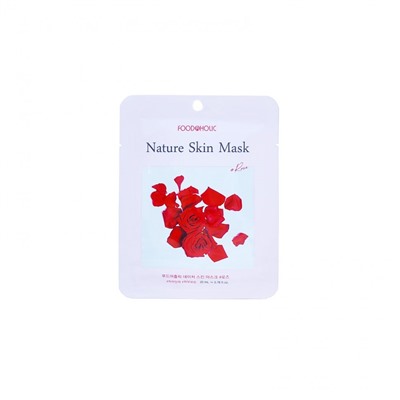 Маска тканевая Rose Nature Skin Mask, FOODAHOLIC, 23 мл