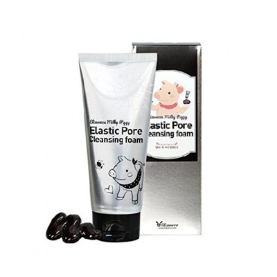 Пенка с древесным углем для очищения и сужения пор Face Care Milky Piggy Elastic Pore Cleansing Foam, ELIZAVECCA 120 мл