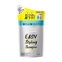 Мужской шампунь для тщательного очищения, удаления неприятного запаха и дисциплины волос Лёгкий уход, Success, KAO, 320 мл (сменная упаковка)