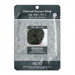 Маска тканевая с древесным углем Charcoal Essence Mask, MIJIN 23 мл