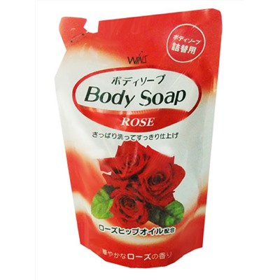 Крем-мыло для тела Wins Body Soap Rose с розовым маслом и богатым ароматом, NIHON 400 мл (мягкая упаковка)