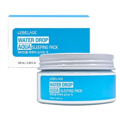 Увлажняющая ночная аква-маска для лица, Water Drop Aqua Sleeping Pack, Lebelage, 100 мл