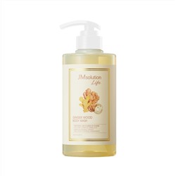 Гель для душа очищающий с экстрактом имбиря, LIFE GINGER WOOD BODY WASH, JM Solution, 500 г