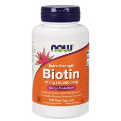 NOW Biotin 10 mg (10,000 mcg)