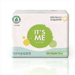 Прокладки женские гигиенические с крылышками, 3 капли, Slim organic cotton pads regular, It's Me, 12 шт.