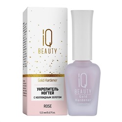 Укрепитель для ногтей с коллоидным золотом, Gold Hardener Rose, IQ Beauty, 12,5 мл