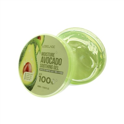 Универсальный гель с экстрактом авокадо Soothing Gel Moisture Avocado 100, Lebelage 300 мл