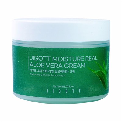 Крем с экстрактом алоэ вера Moisture Real Aloe Vera Cream, Jigott, 150 мл