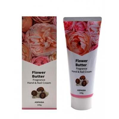 Крем для рук и ногтей с цветочными экстрактами Flower Butter Hand & Nail Cream, Aspasia 100 г