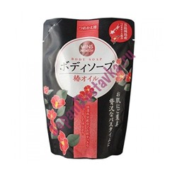 Премиальное крем-мыло для тела с маслом камелии Wins Camellia Oil Body Soap в мягкой упаковке, NIHON  400 мл