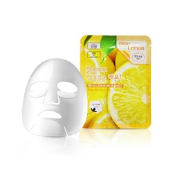 Маска тканевая с экстрактом лимона FRESH LEMON MASK SHEET, 3W Clinic, 23 мл