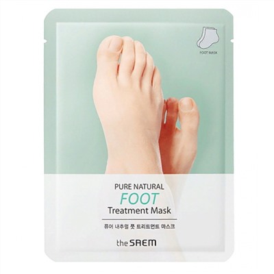 Маска для ног Pure Natural Foot Treatment Mask, THE SAEM   8 г х 2